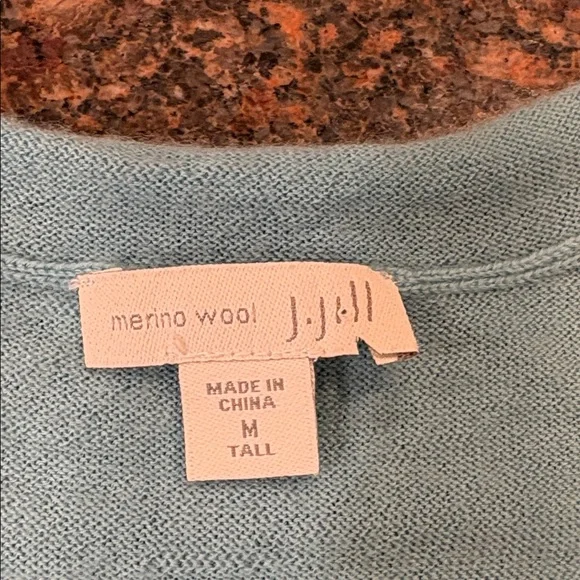 J. Jill Light Teal Merino Wool Sweater - Picture 3 of 11
